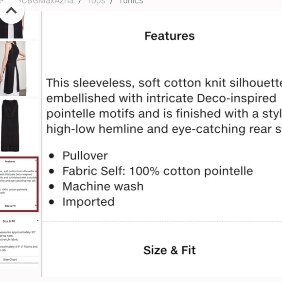 ❤️NEW❤️ BCBGMAXAZRIA Sleeveless Top/Tunic Jocelyn - Picture 10 of 11